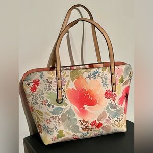 Like New Beautiful Spring Floral Tote Shoulder Bag